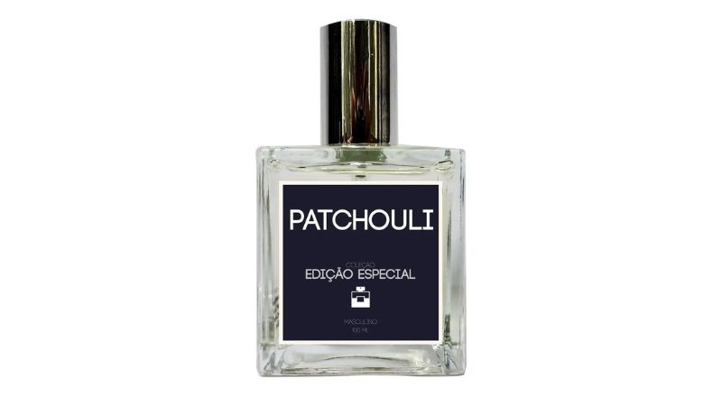 frasco de perfume patchouli
