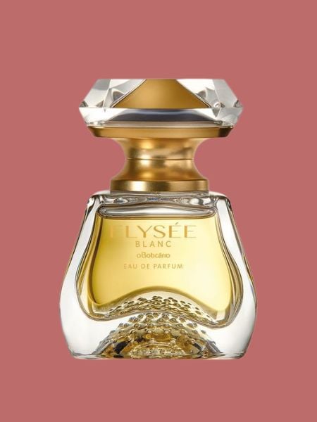 perfume de embalagem dourada.
