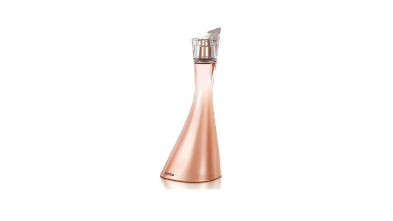 frasco de perfume rosado.