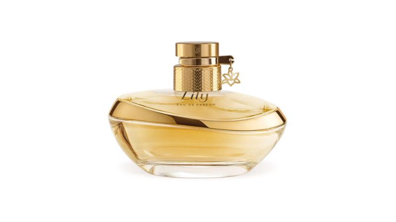 perfume de embalagem dourada