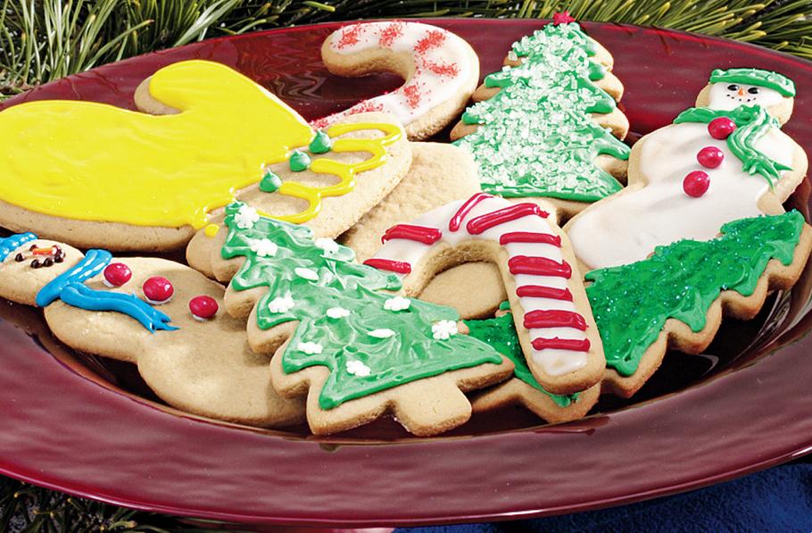 biscoitos de Natal de creme de amendoim