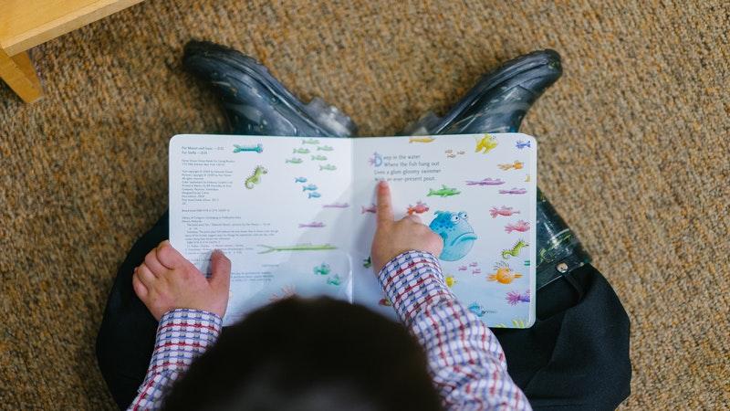 criança lendo livro infantil literatura