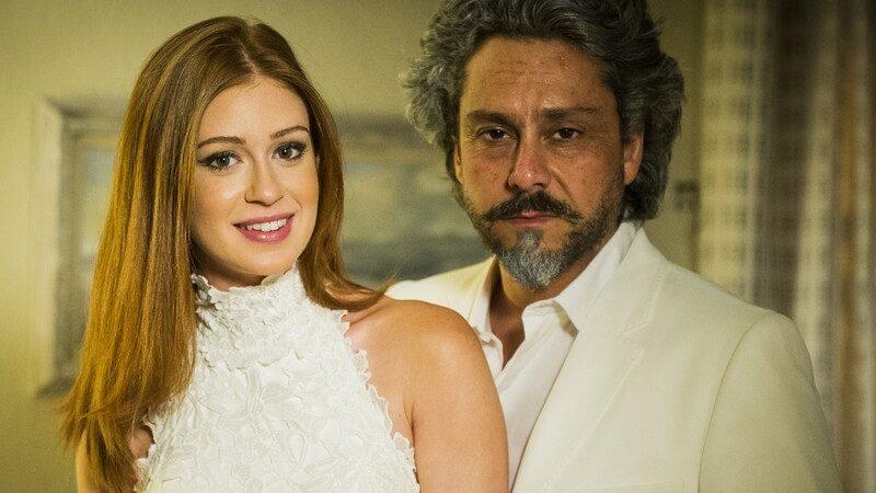 Maria Isis (Marina Ruy Barbosa) e o Comendador (Alexandre Nero)