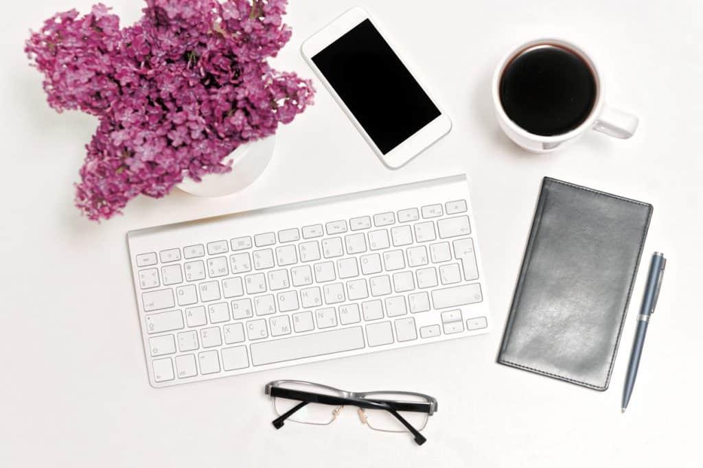 organizar a mesa de trabalho