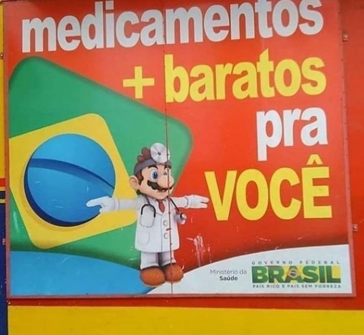 imagens engraçadas: será que o Mario está no lugar certo?