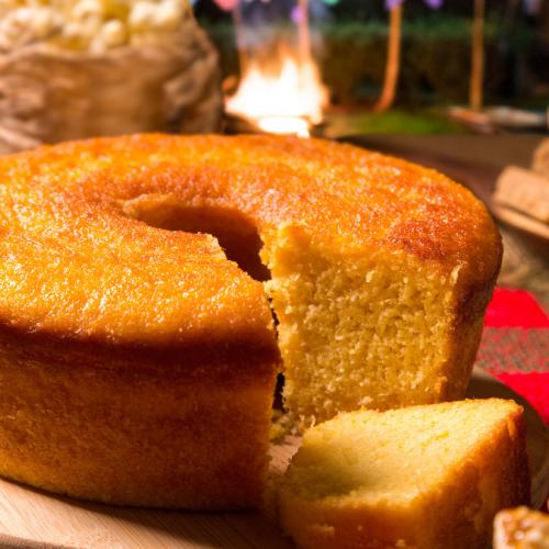 eceita de bolo de fubá caipira para festa junina