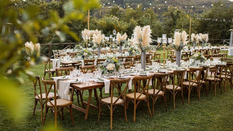 mesa de casamento comunitária