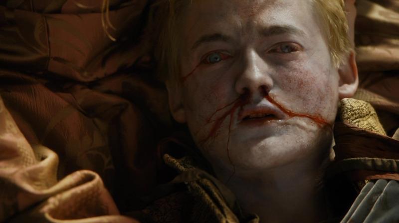 morte de joffrey baratheon em game of thrones 