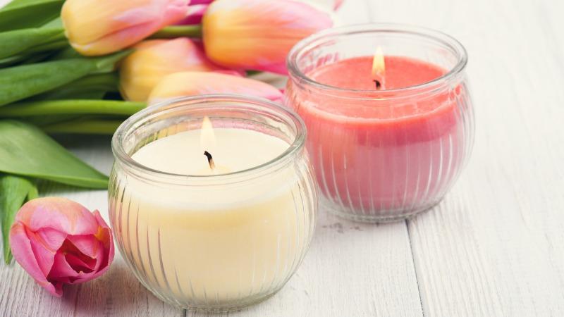 conjunto de velas aromáticas